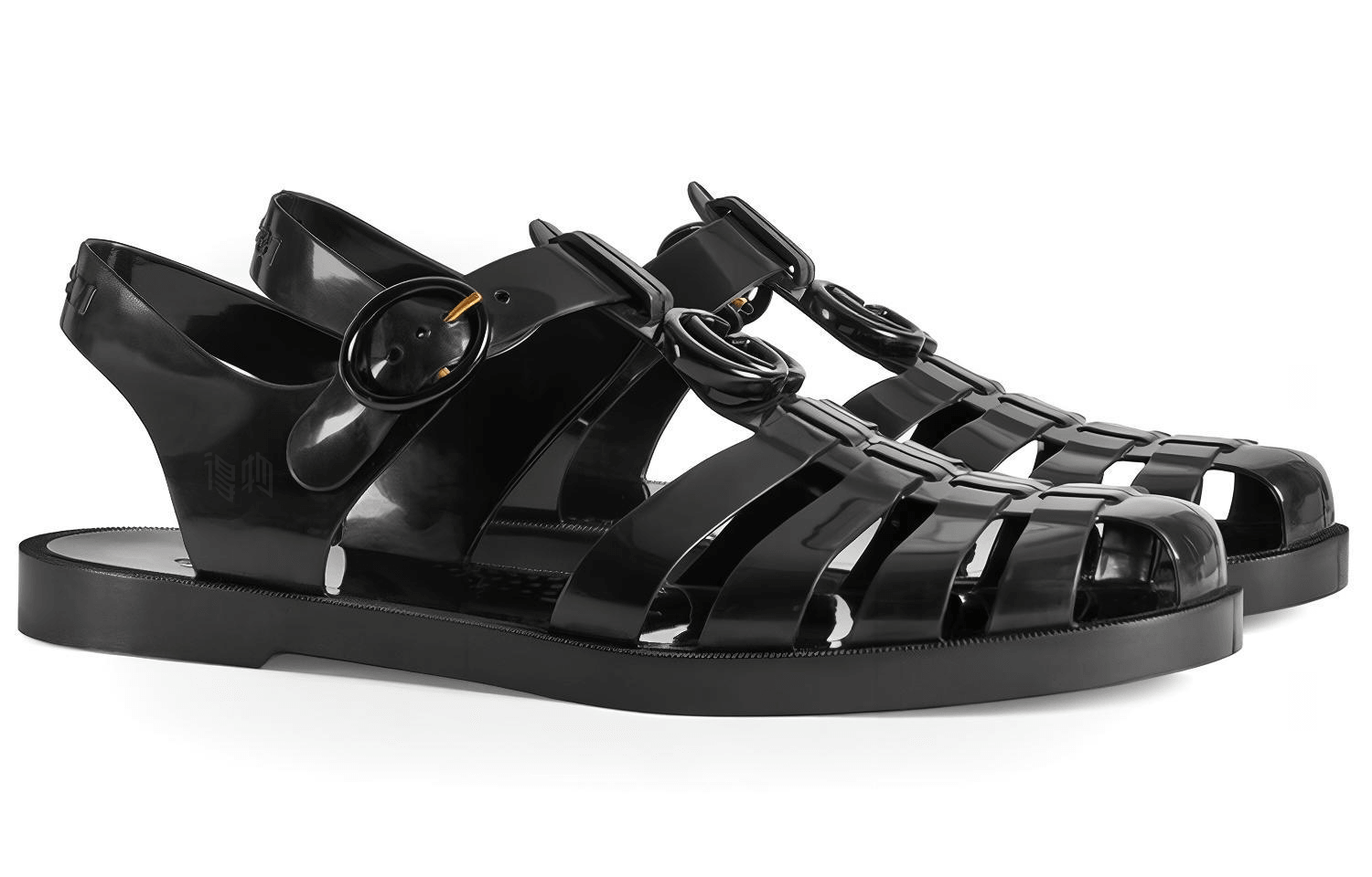 Gucci Roman Sandals Black — фото 6
