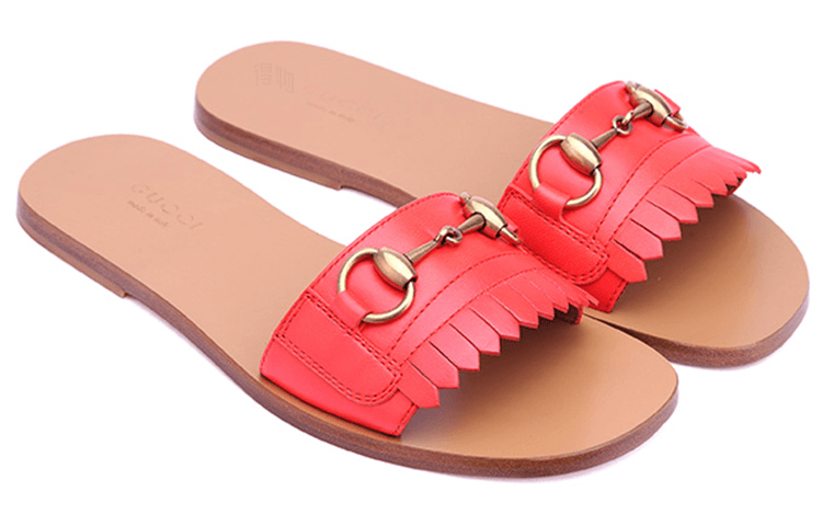 Gucci Leather Horsebit Loafers Red — фото 7