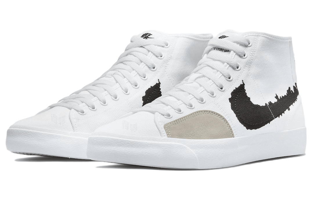 Nike Blazer Mid White Black — фото 8
