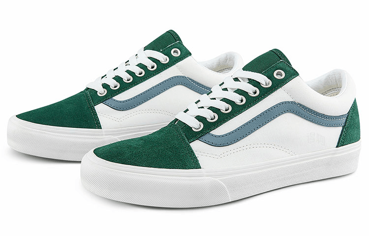 Vans Old Skool White Green — фото 6