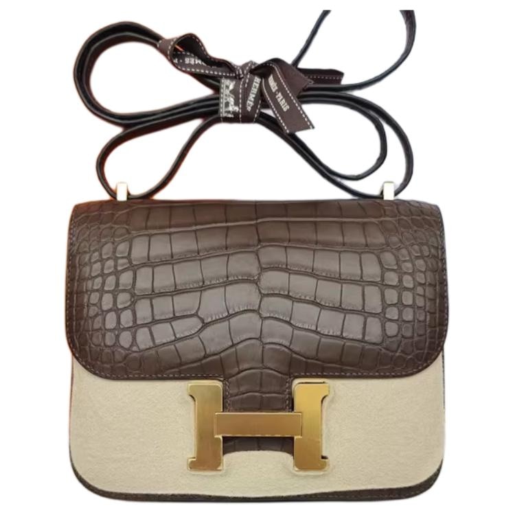 HERMES/爱马仕 Hermes Constance Mini 19 Gris Elephant