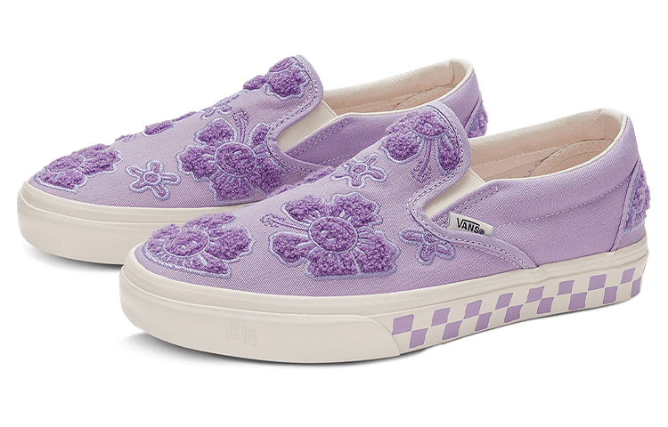 Vans Emma Mulholland x Vans Slip-On Floral Embroidery Purple — фото 6