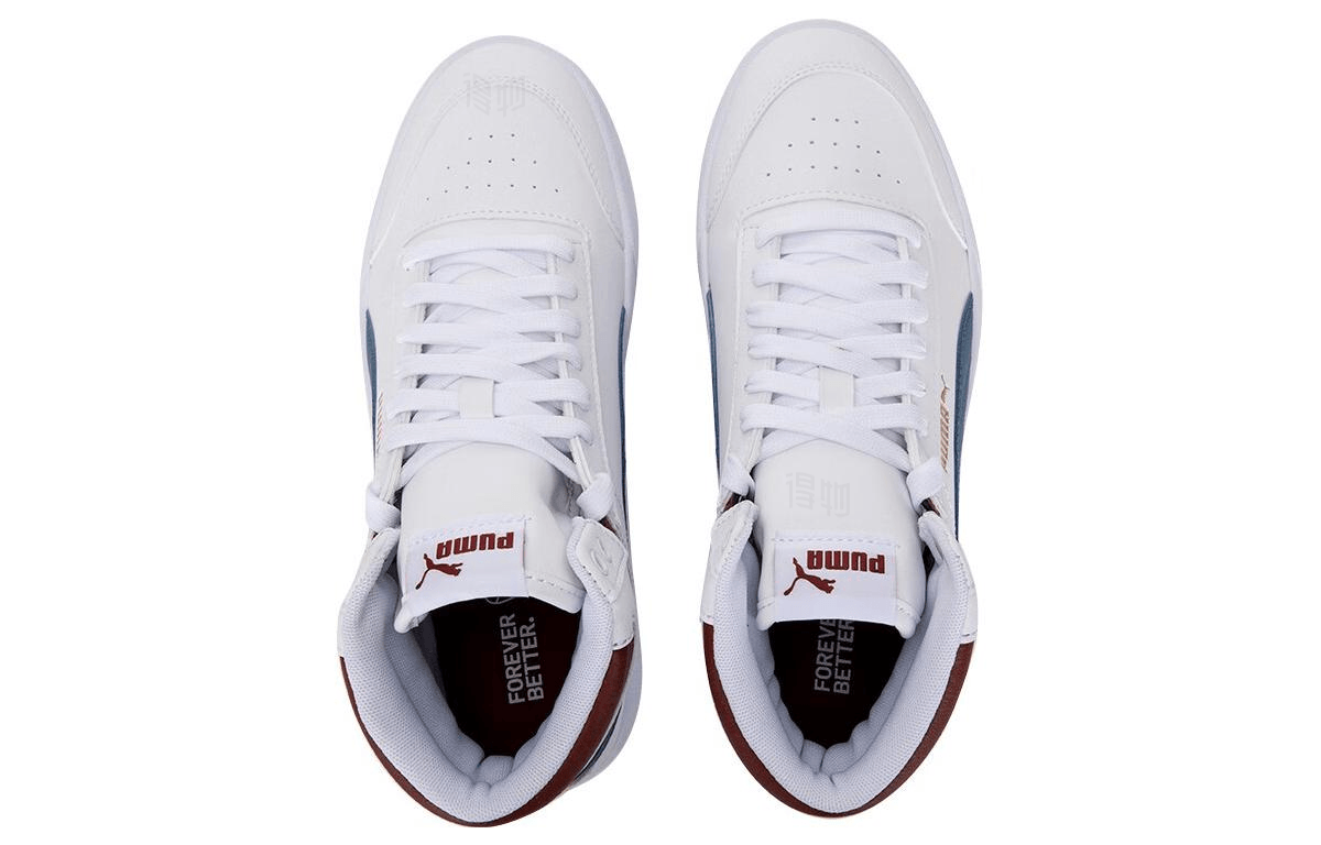 Puma Shuffle Mid White Brown Blue — фото 7