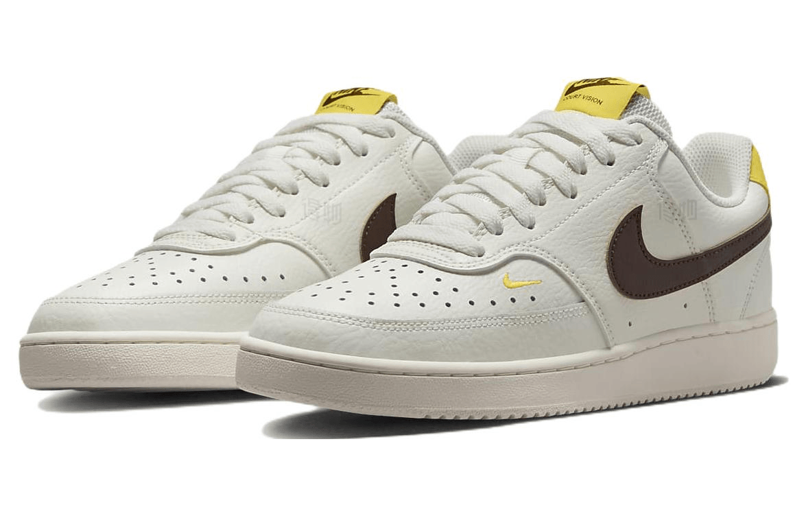 Nike Court Vision Low Grey Brown Yellow — фото 8