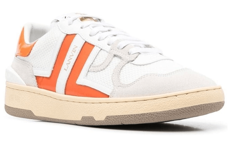 Lanvin Fashion Sneakers White Orange — фото 7
