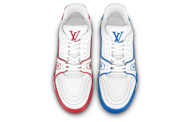 Louis Vuitton Trainer Low Top Sneakers Blue Red — фото 3