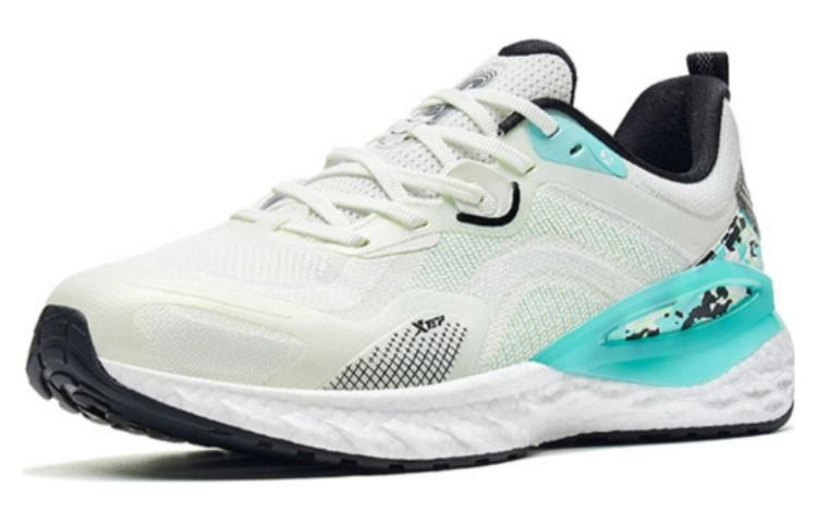 特步 Xtep Running Shoes White Black Green — фото 5