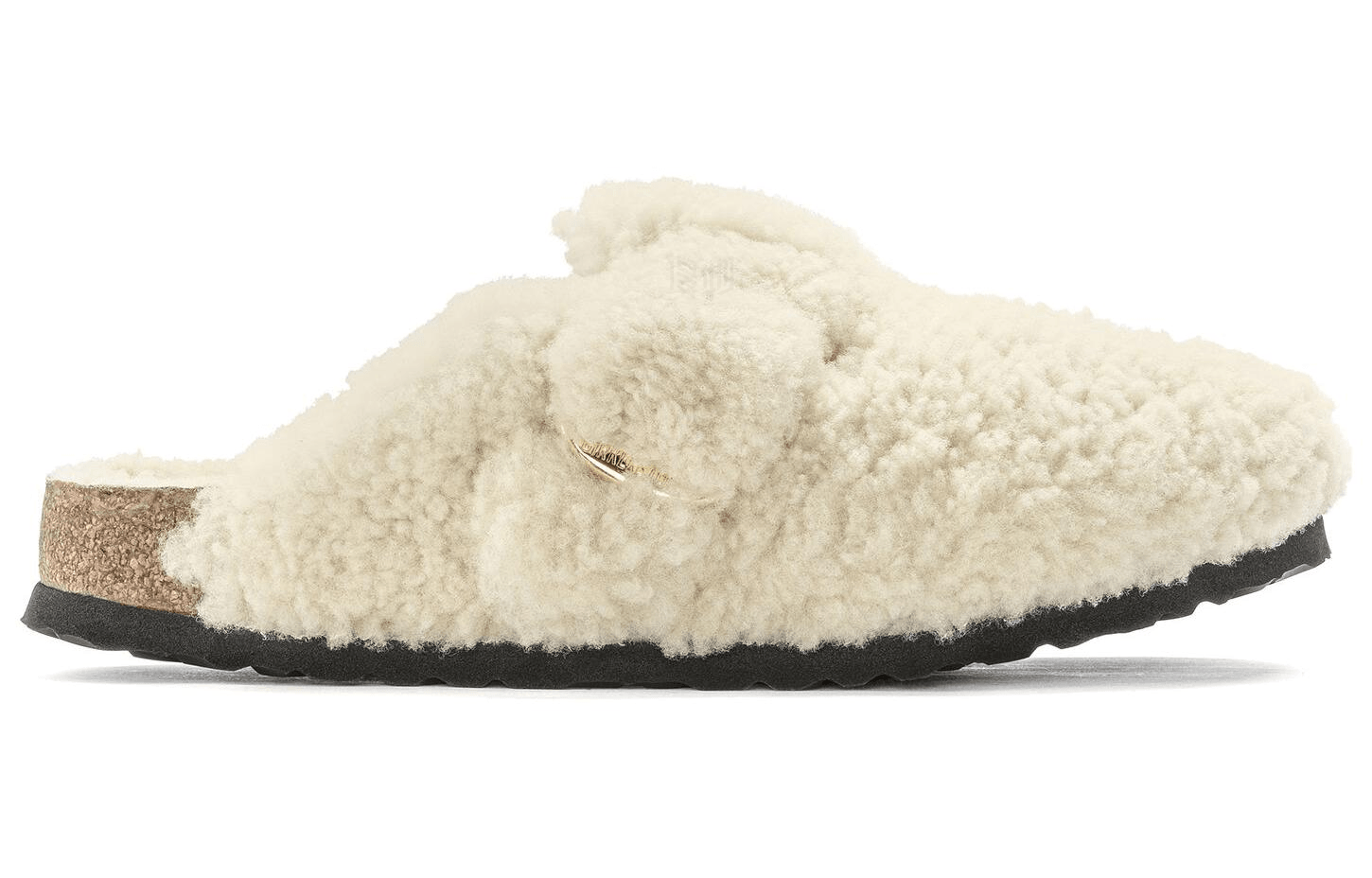 Birkenstock Beige Shearling Slide — фото 6
