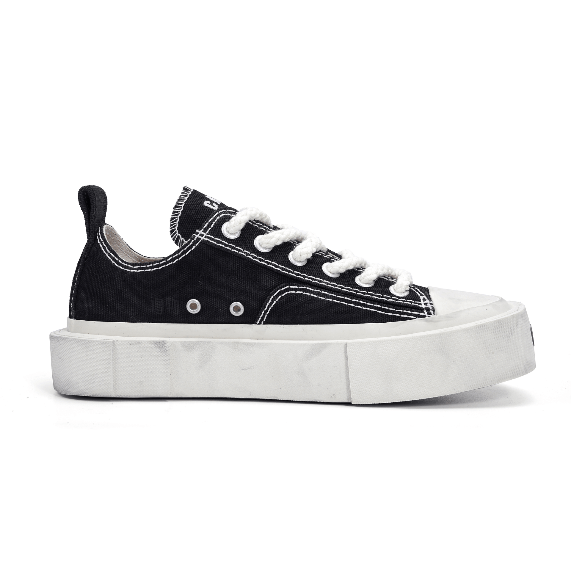 Crooked Card Canvas Shoes Black — фото 11