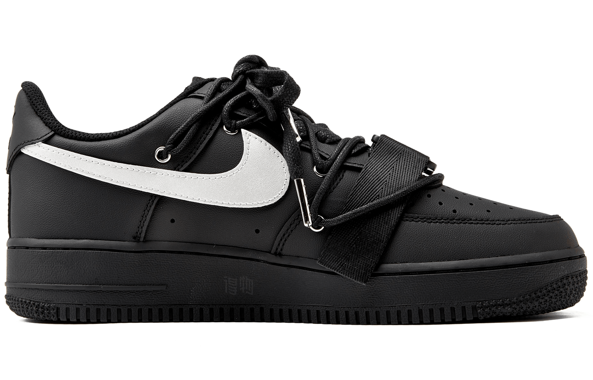 Nike Air Force 1 '07 Black Silver — фото 8