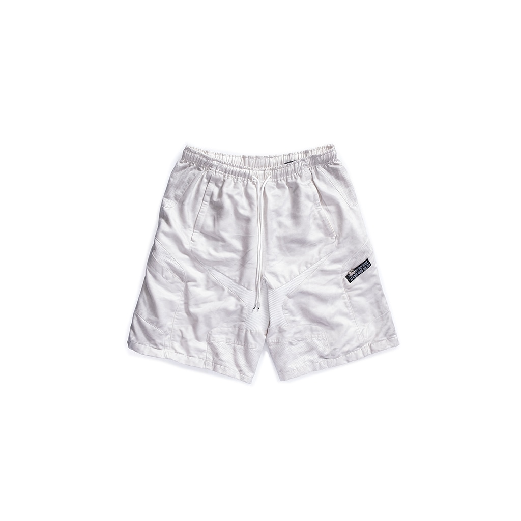 FREE WORLD ORDER Futurism Multi-Panel Glossy Shorts