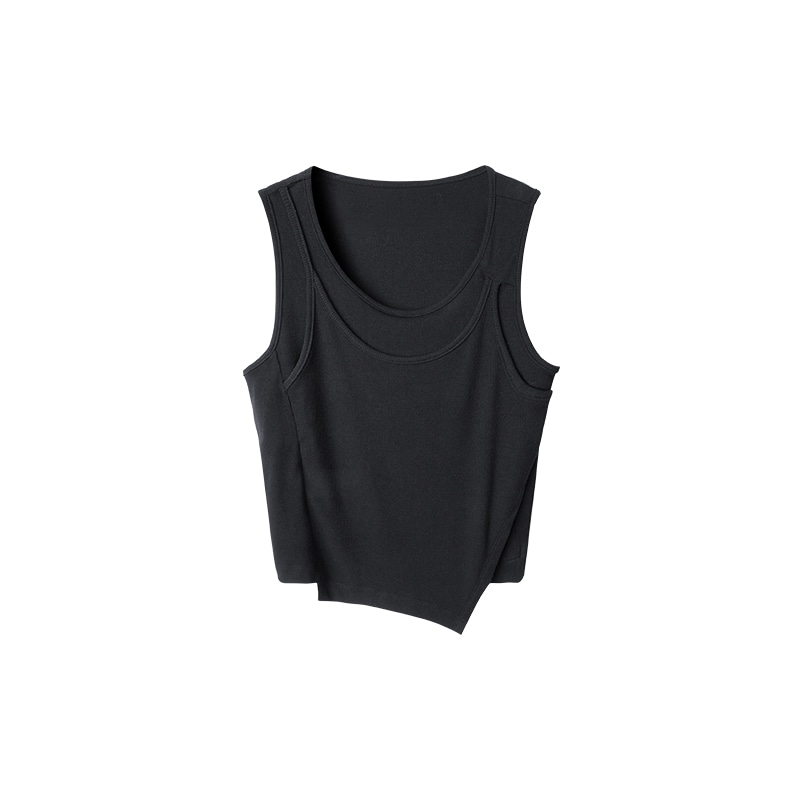 幻象者 Huanzhe Knitted Tank Top Black