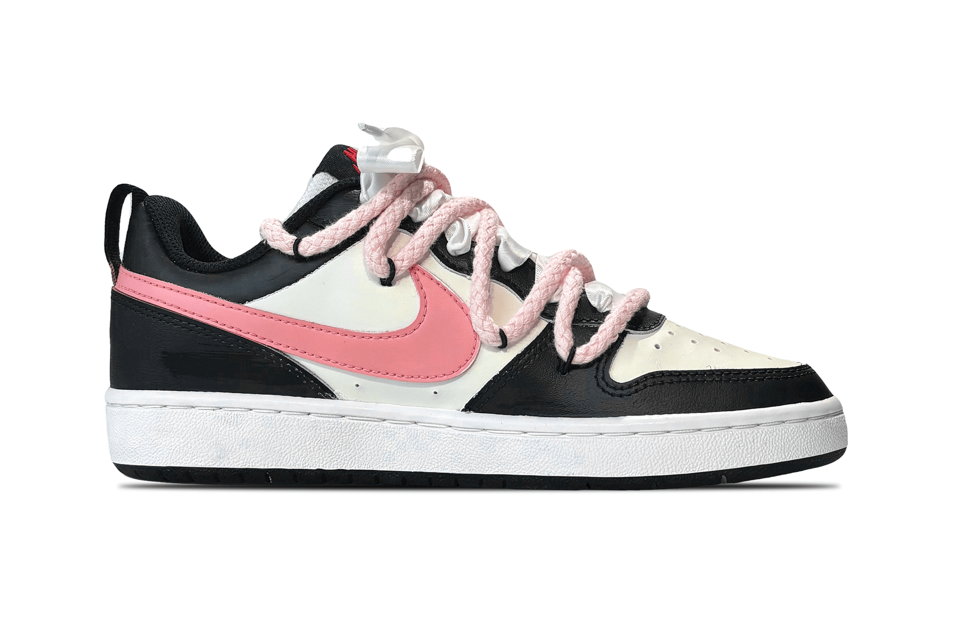 Nike Court Borough Low 2 Black Pink — фото 9