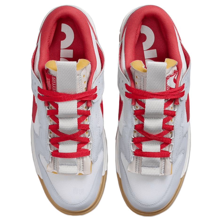 Nike Air Dunk Jumbo Low White Red — фото 7