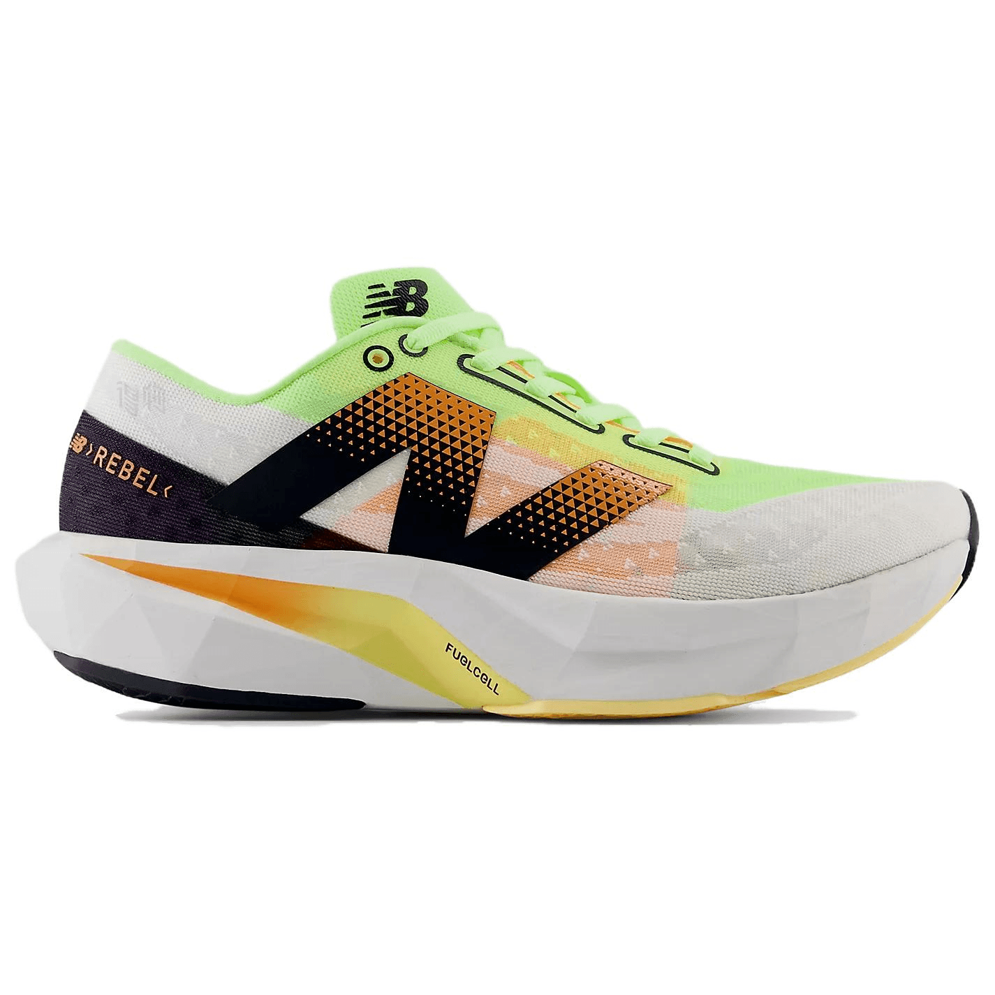New Balance FuelCell Rebel V4 White Green Orange — фото 6