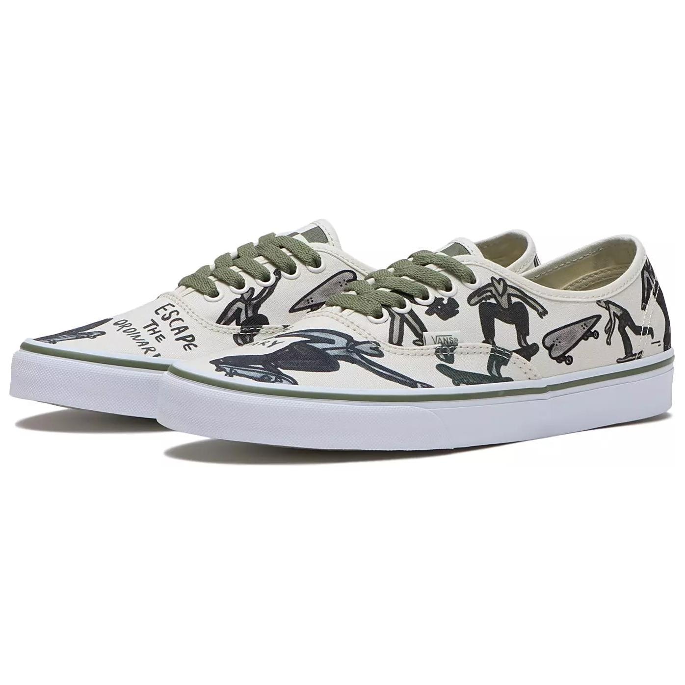 Vans Authentic White Green — фото 7