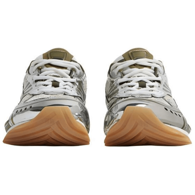 Bottega Veneta Round Toe Low Top Sneakers Brown — фото 9