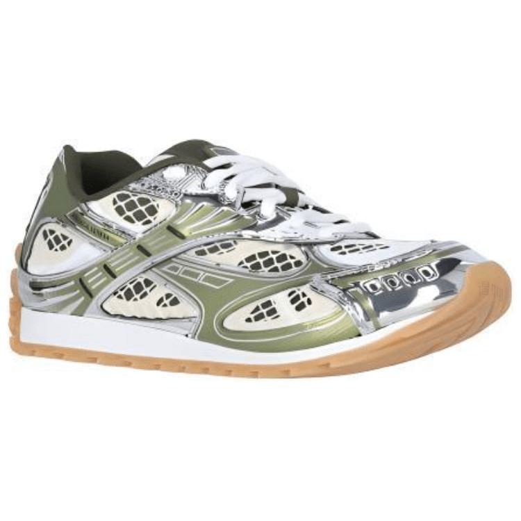 Bottega Veneta Round Toe Low Top Sneakers Brown — фото 8