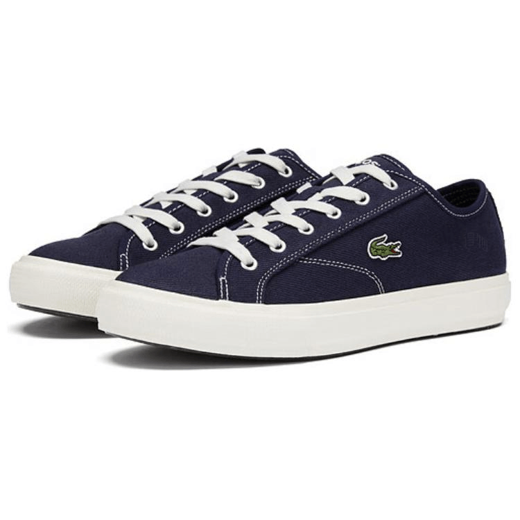 Lacoste Canvas Low-Top Navy — фото 7