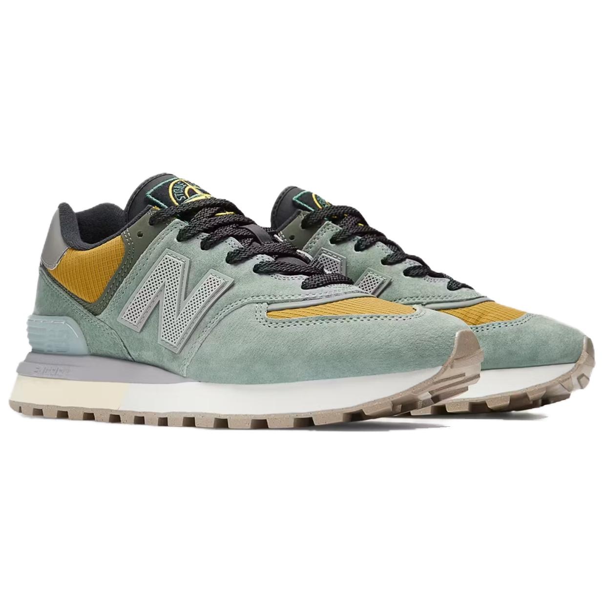 New Balance Stone Island x New Balance 574 Green Yellow — фото 6