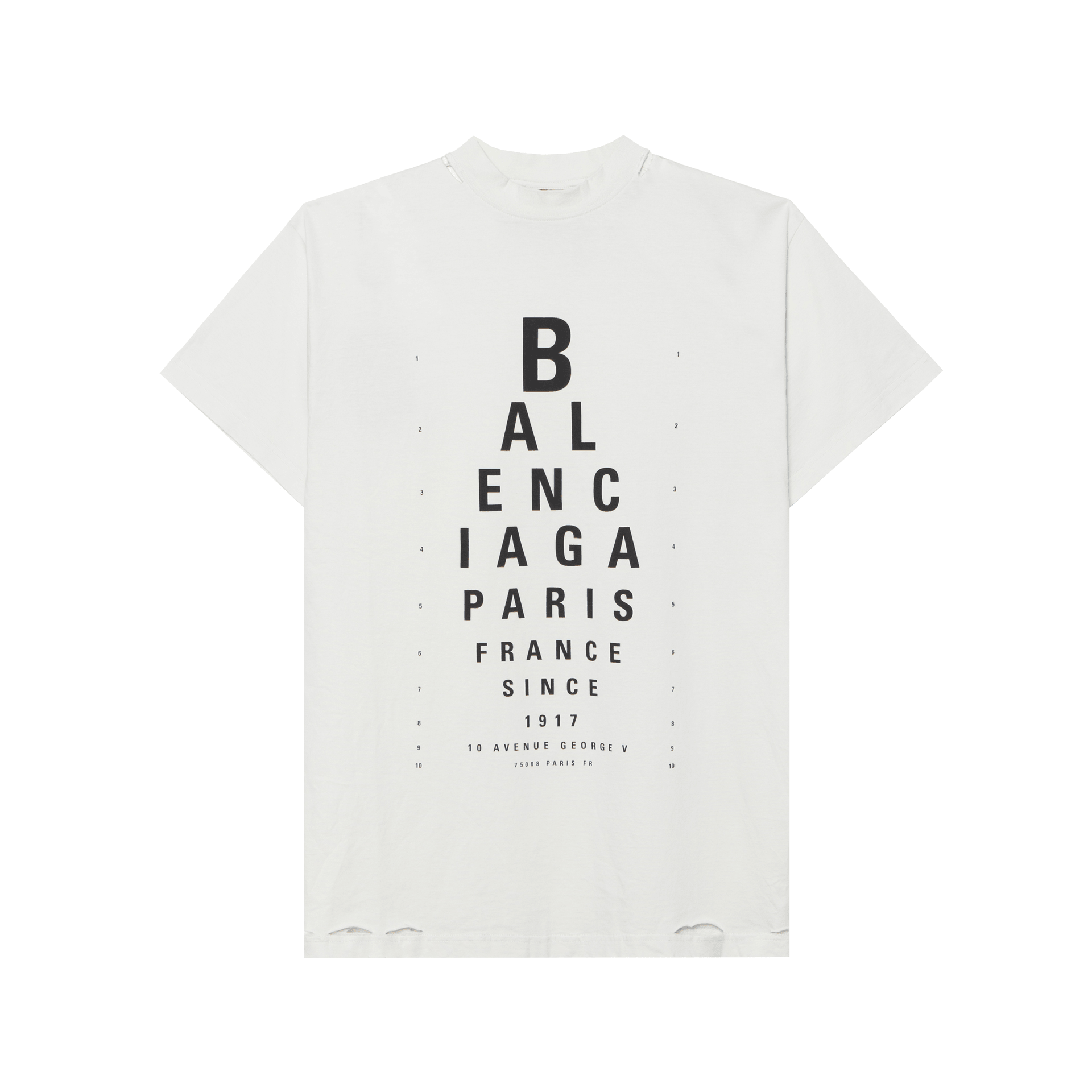 Футболка Balenciaga Letter Print T-Shirt White