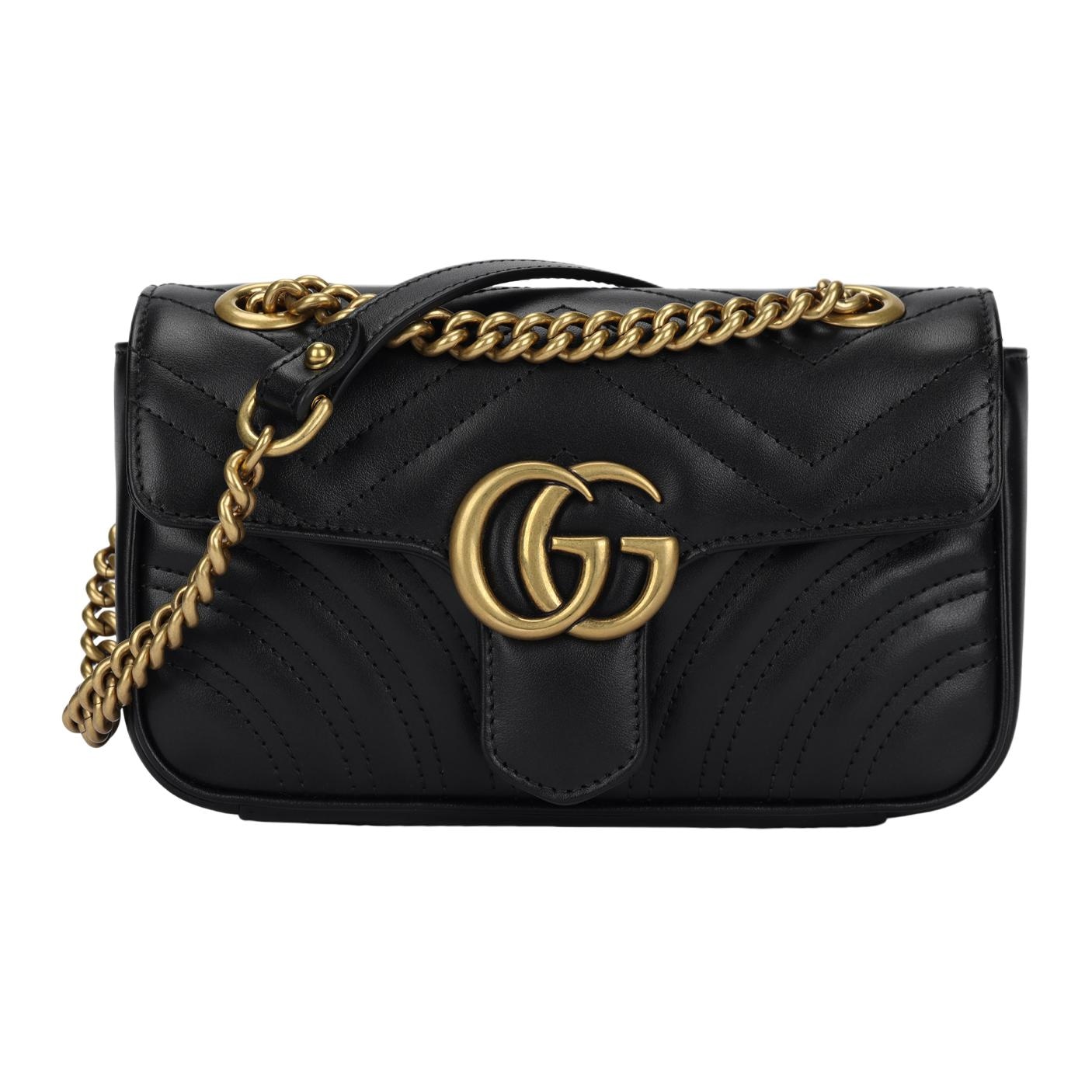 GUCCI/古驰 Gucci GG Marmont Mini Black