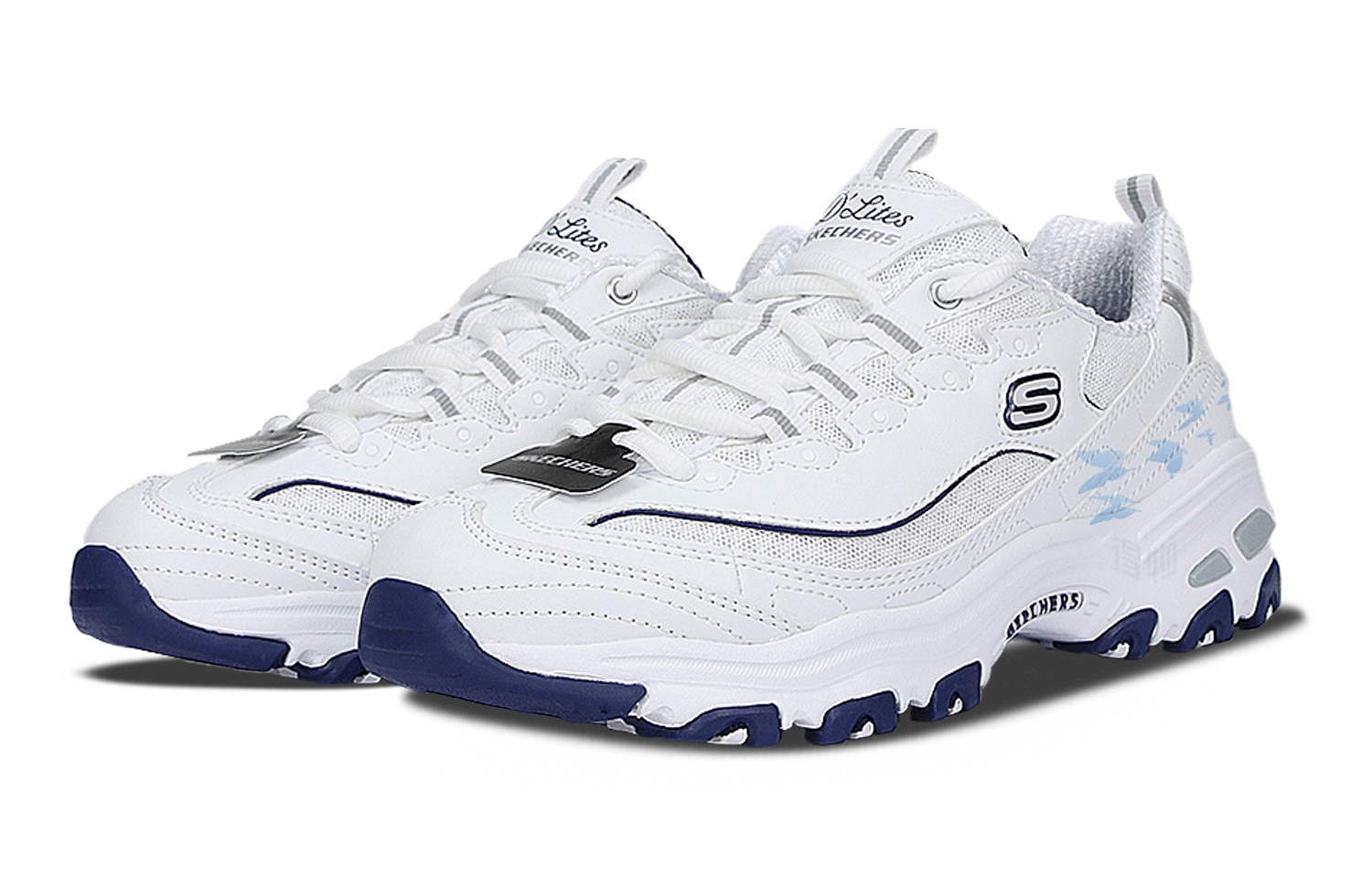 Skechers D'LITES 1.0 Blue White — фото 2