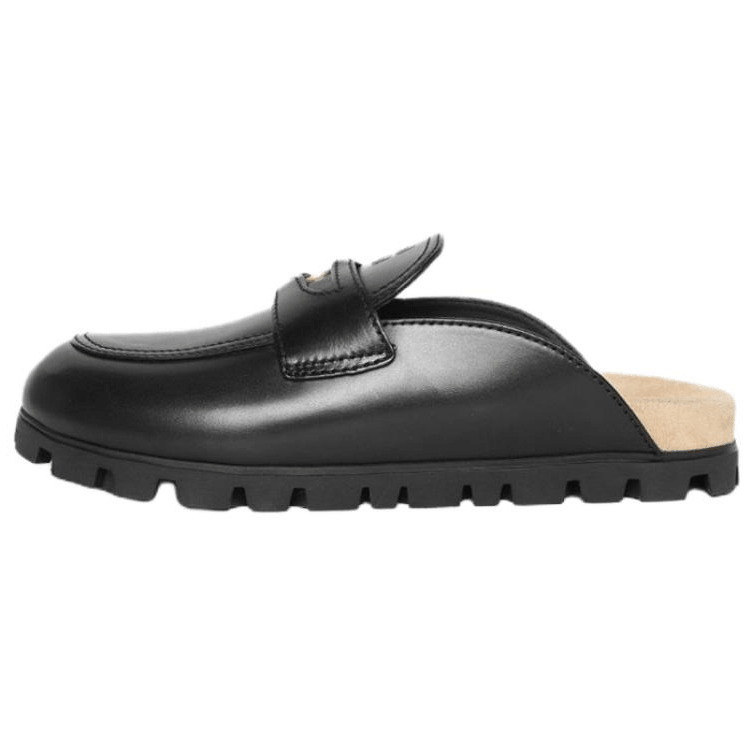 Miu Miu Round Toe Mule Slippers Black — фото 5