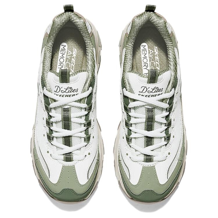 Skechers DLITES White Green — фото 7