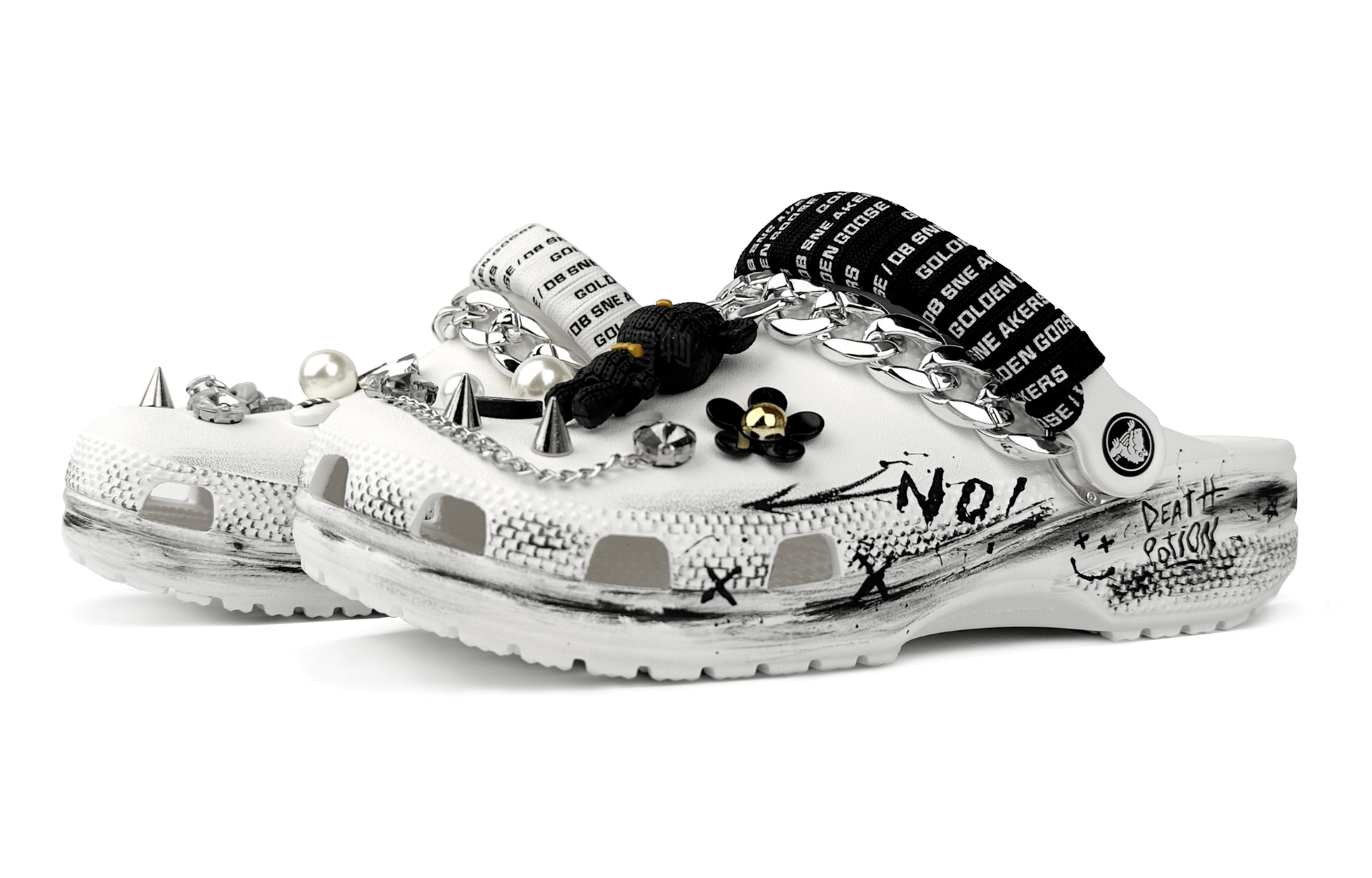 Crocs Classic Clog Black White — фото 8