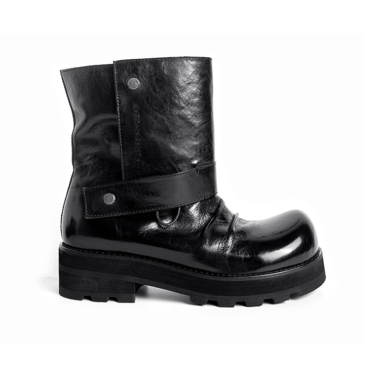 HUANXIANGZHE Huanzhe Black Platform Boots — фото 8