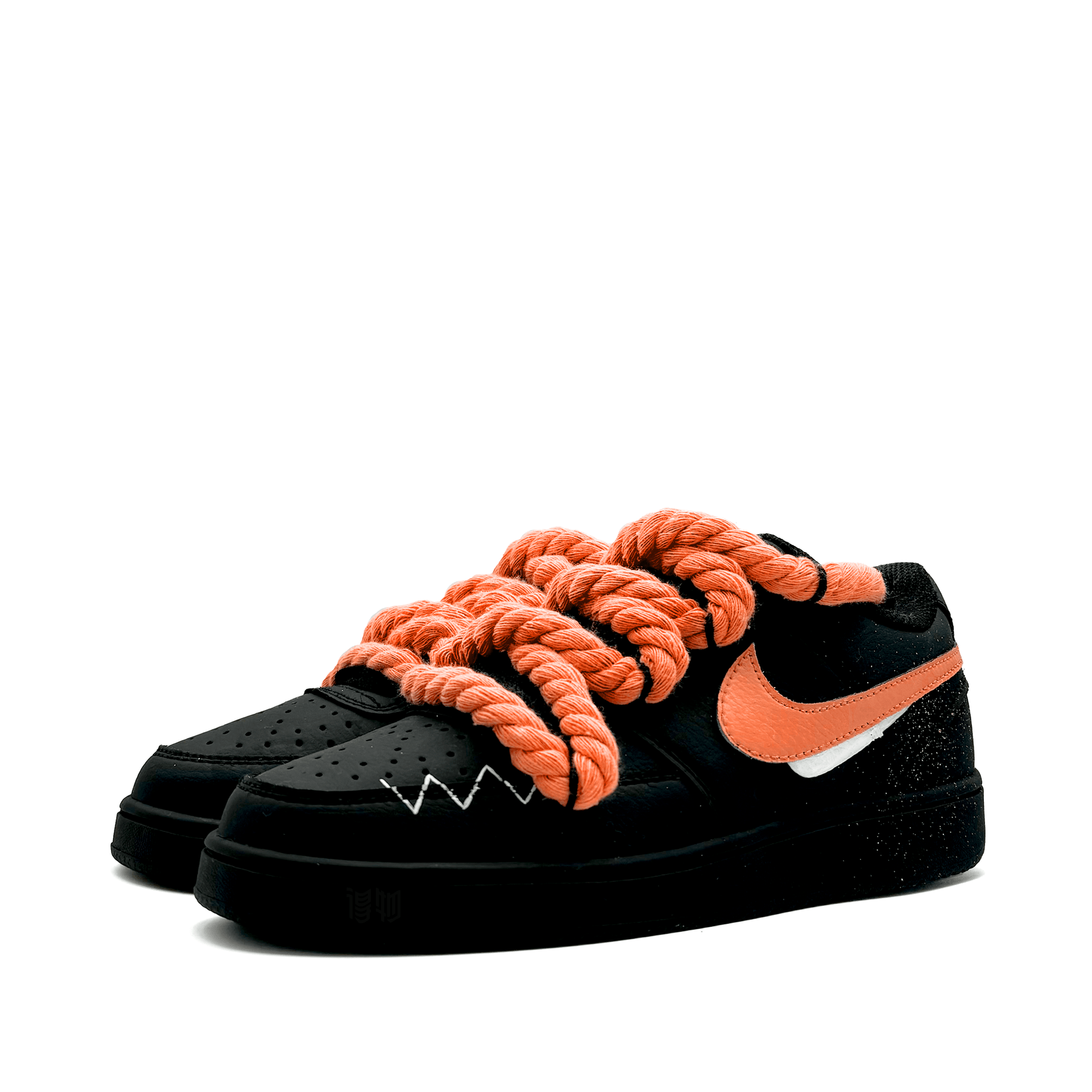 Nike Court Vision Low Black Orange — фото 8