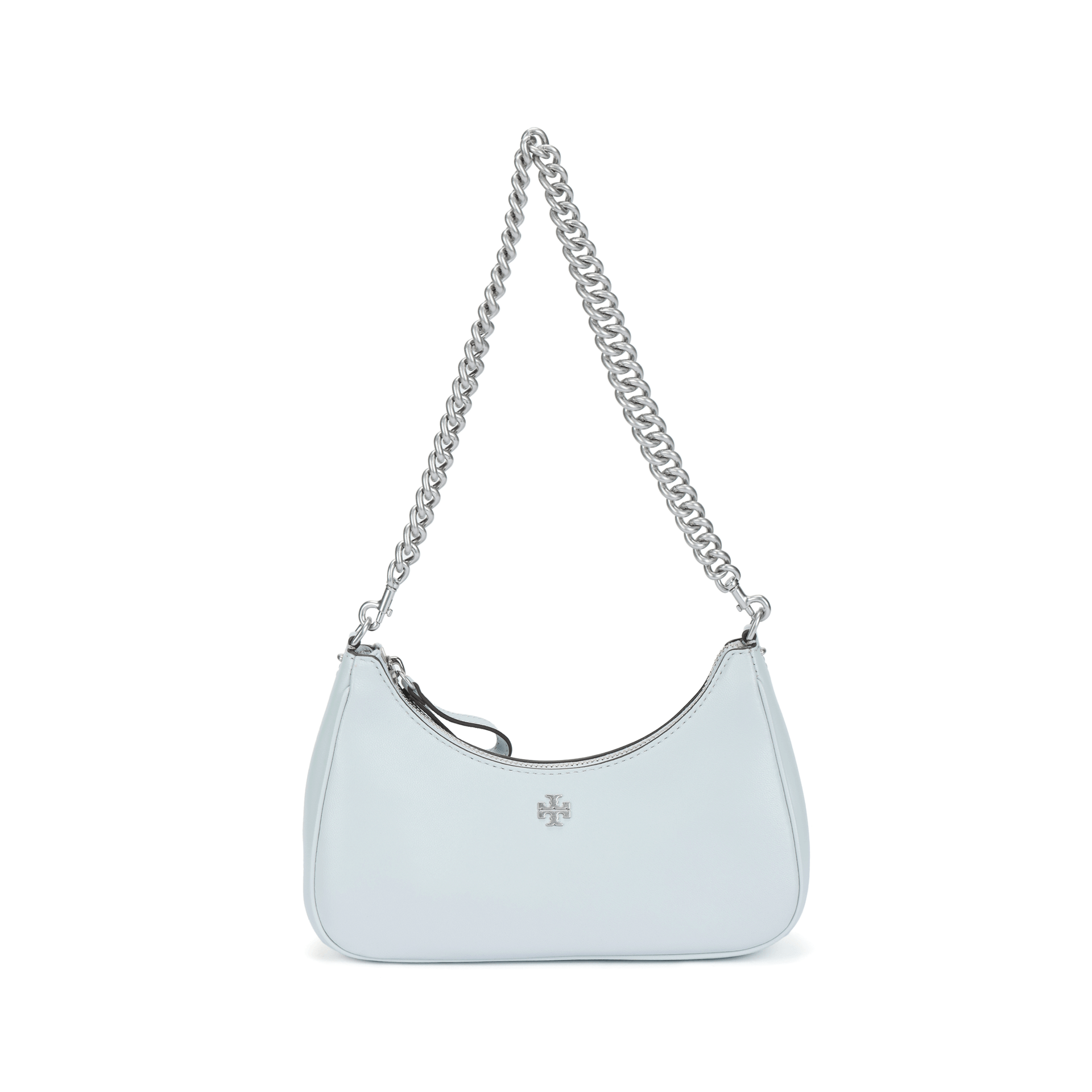 TORY BURCH/汤丽柏琦 Tory Burch 151 Mercer Moon Bag Small Gray Blue