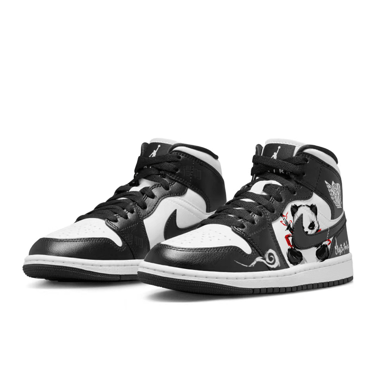 Jordan Air Jordan 1 Mid Black White Panda — фото 8