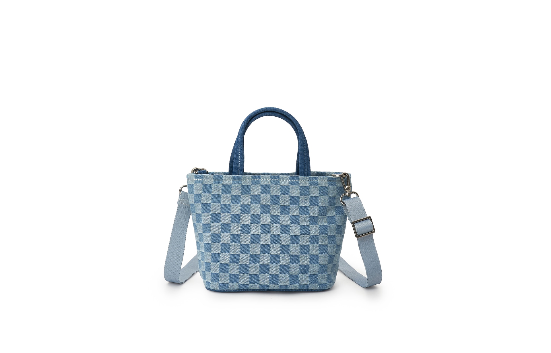 Lee x Smiley Checkered Tote Bag Blue — фото 4