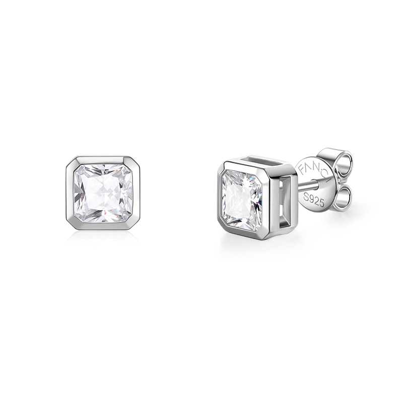 FANCI 范琦 FANCI Starry Square Zirconia Earrings S925 Silver