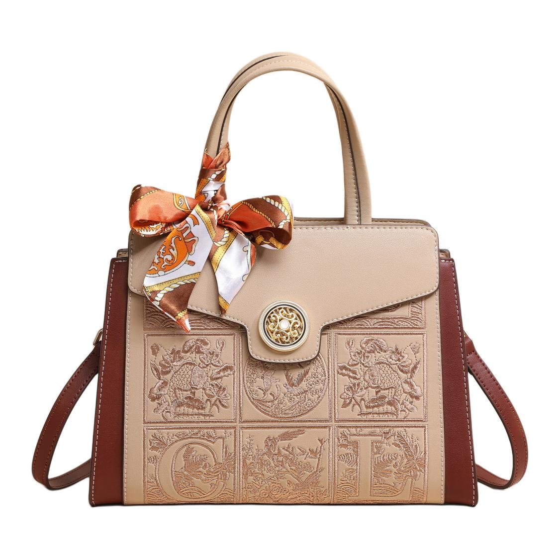 康莉/COMELY COMELY Elegant Embroidered Tote Bag