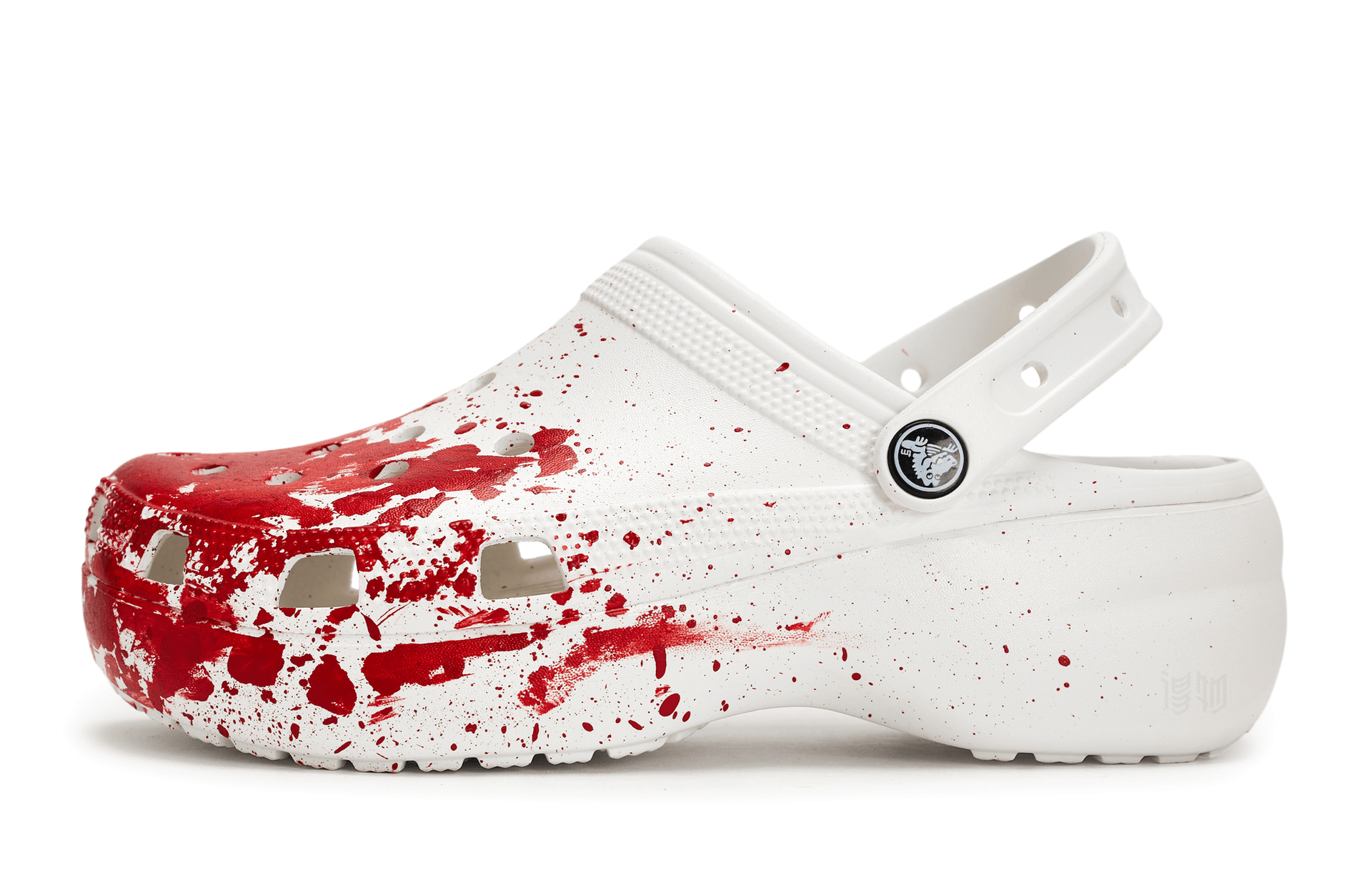 Crocs Classic Platform Clog White Red — фото 8