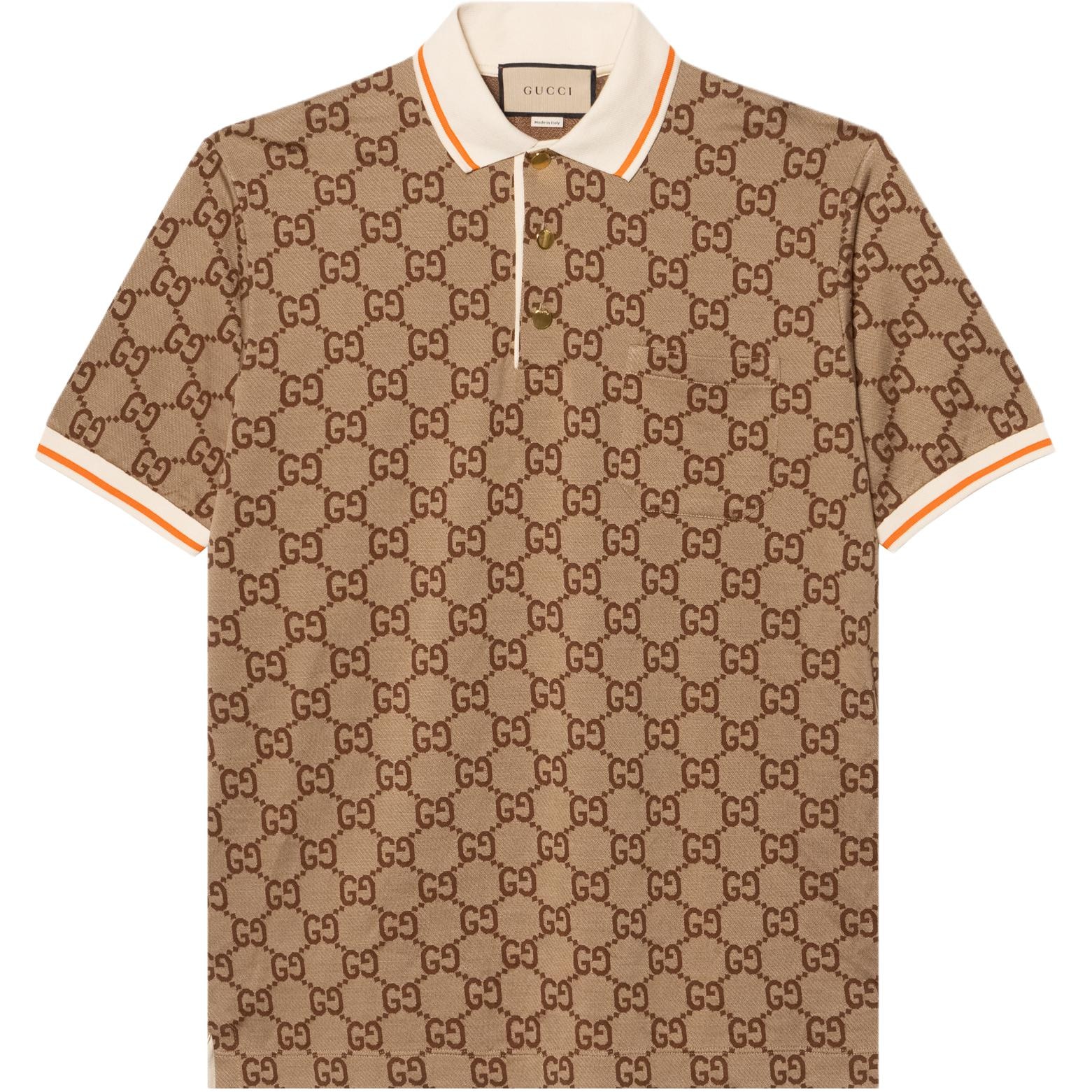 GUCCI/古驰 Gucci SS23 Logo Polo Beige