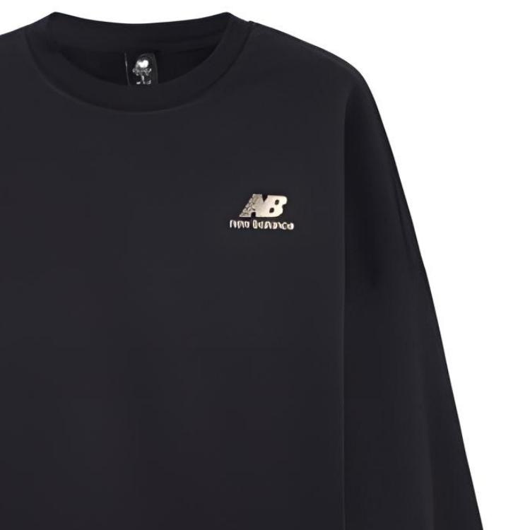 New Balance Logo Crewneck Sweatshirt Black — фото 4