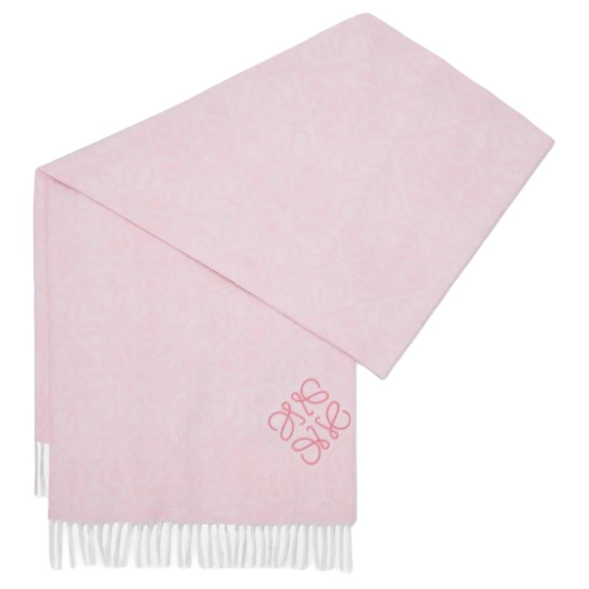 Loewe Anagram Wool Scarf Soft Pink — фото 2