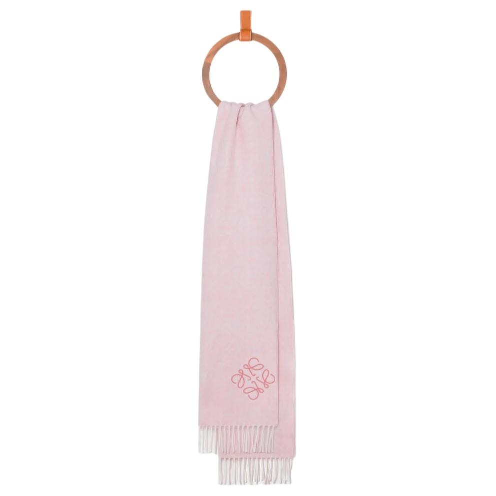 Loewe Anagram Wool Scarf Soft Pink — фото 3