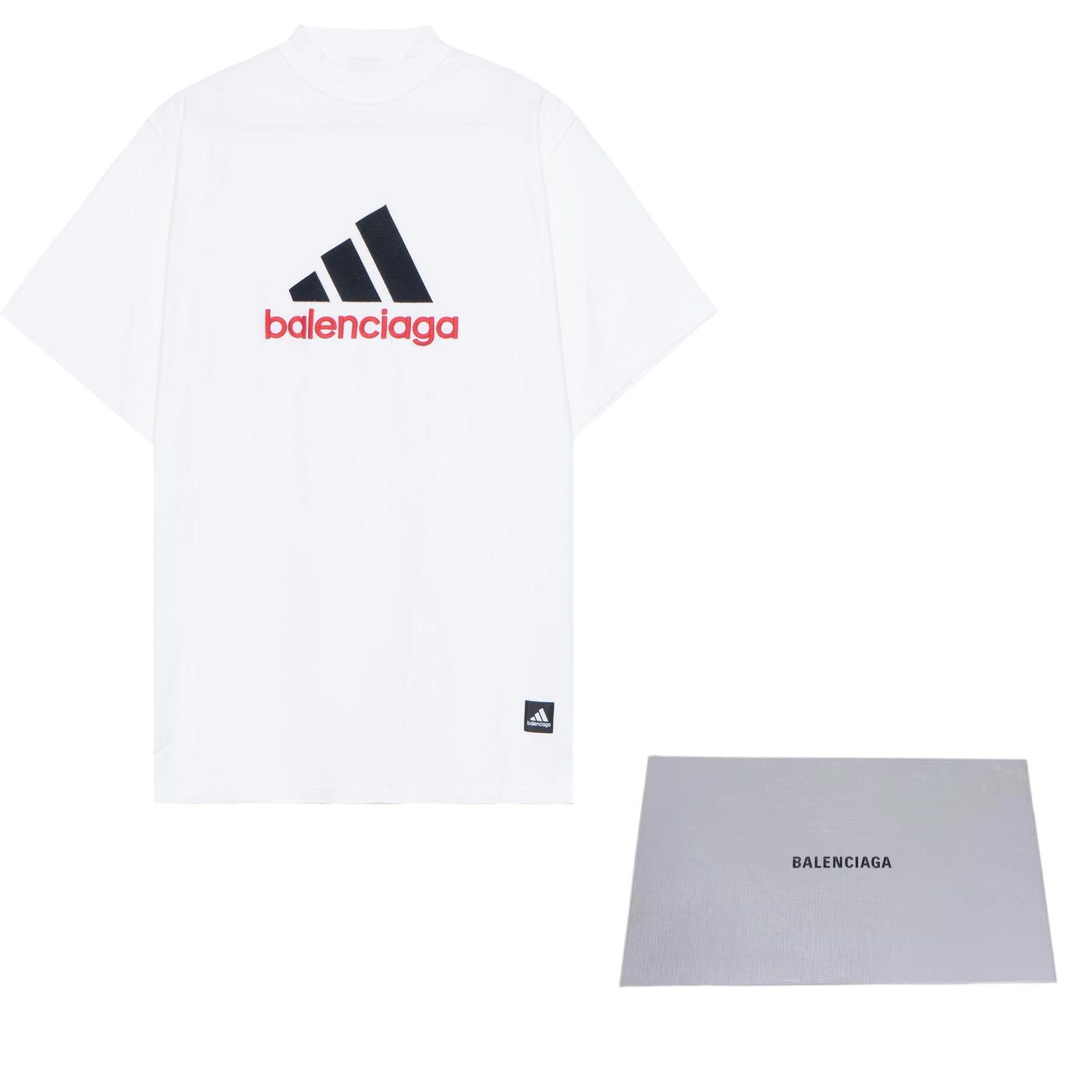 adidas originals Balenciaga x Adidas Logo T-Shirt White — фото 3