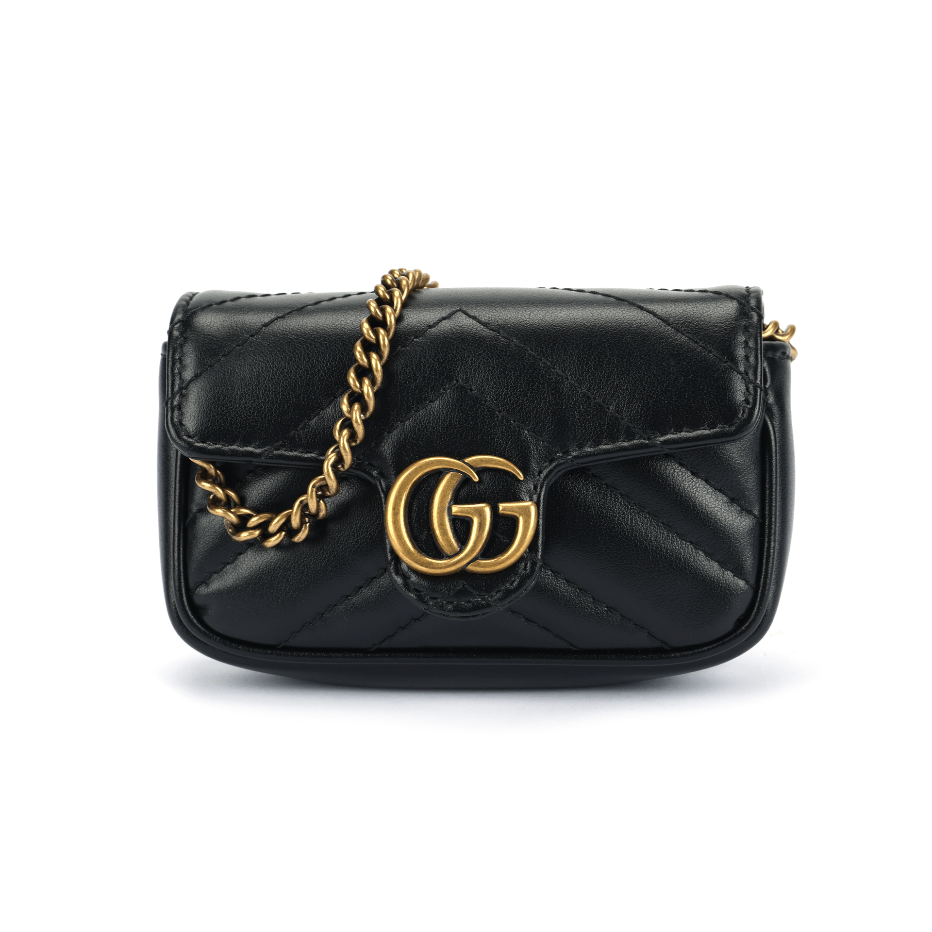 GUCCI/古驰 Gucci GG Marmont Small Wallet Bag Black