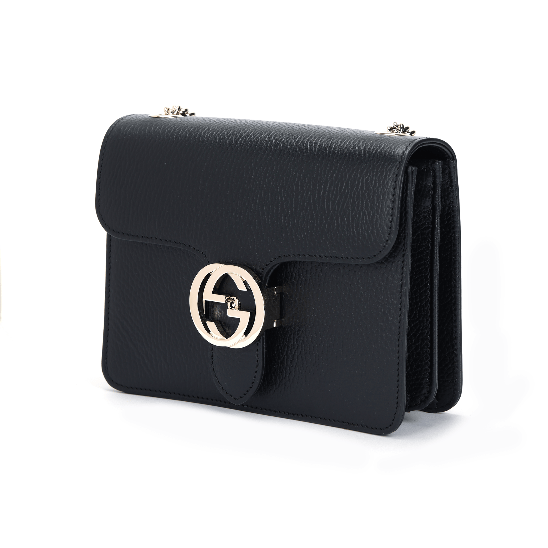 Gucci GG Chain Shoulder Bag Small Black — фото 1