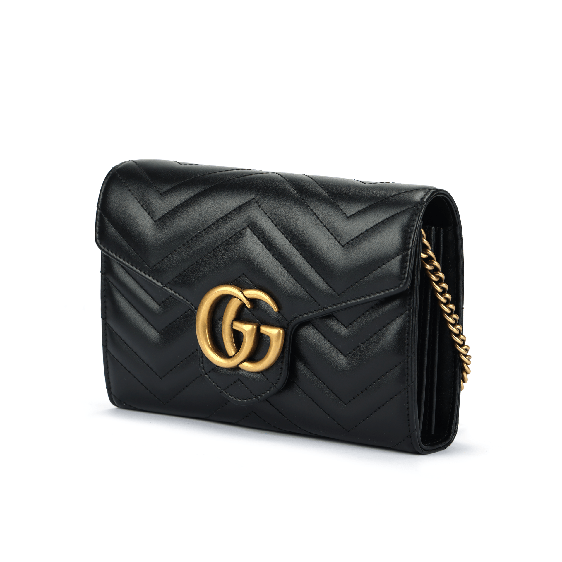 Gucci GG Marmont Mini Envelope Bag Black — фото 1