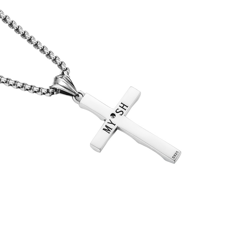 Mysh 925 Silver Cross Pendant Necklace — фото 10