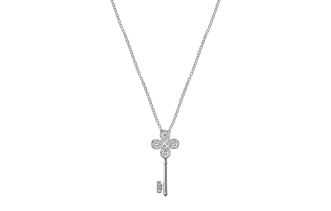 Swarovski/施华洛世奇 Swarovski Key Clover Pendant Necklace Silver