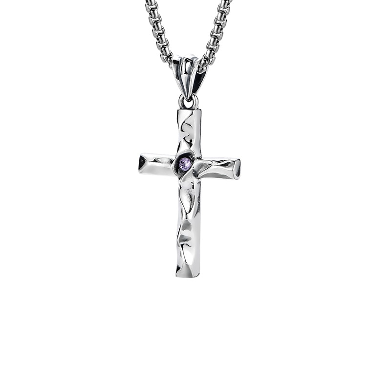 Mysh 925 Silver Cross Pendant Necklace — фото 1