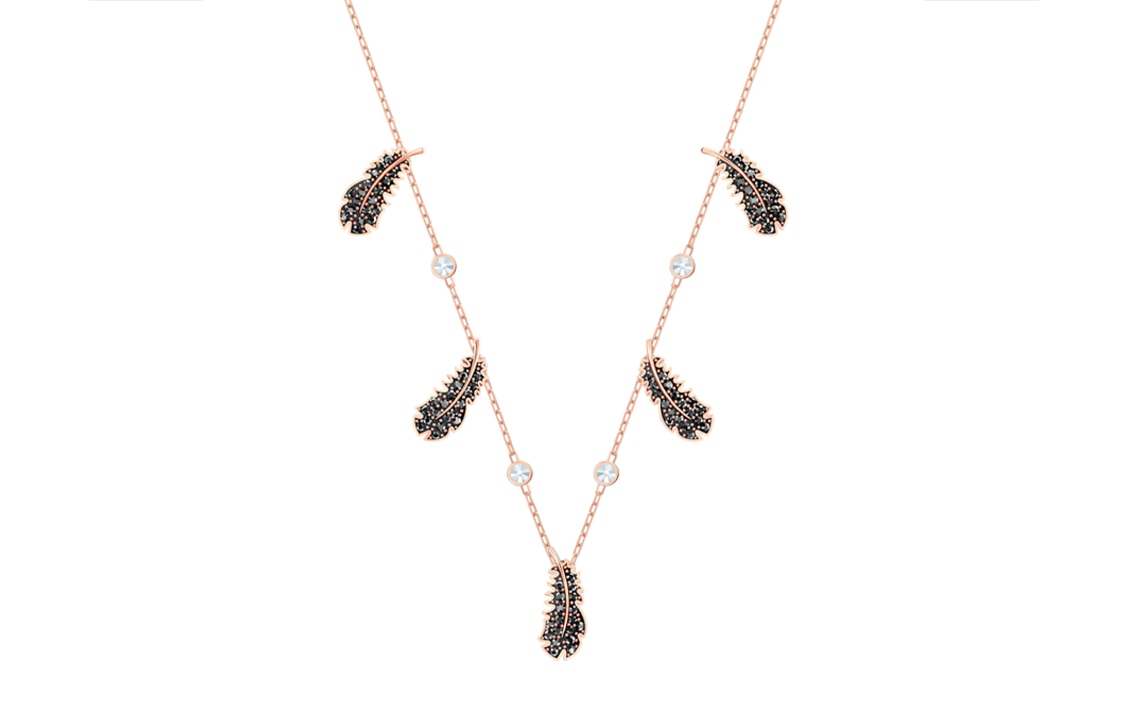 Swarovski/施华洛世奇 Swarovski Naughty Feather Necklace Black